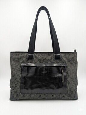 Gucci GG Denim Front Pocket Tote - EUC!